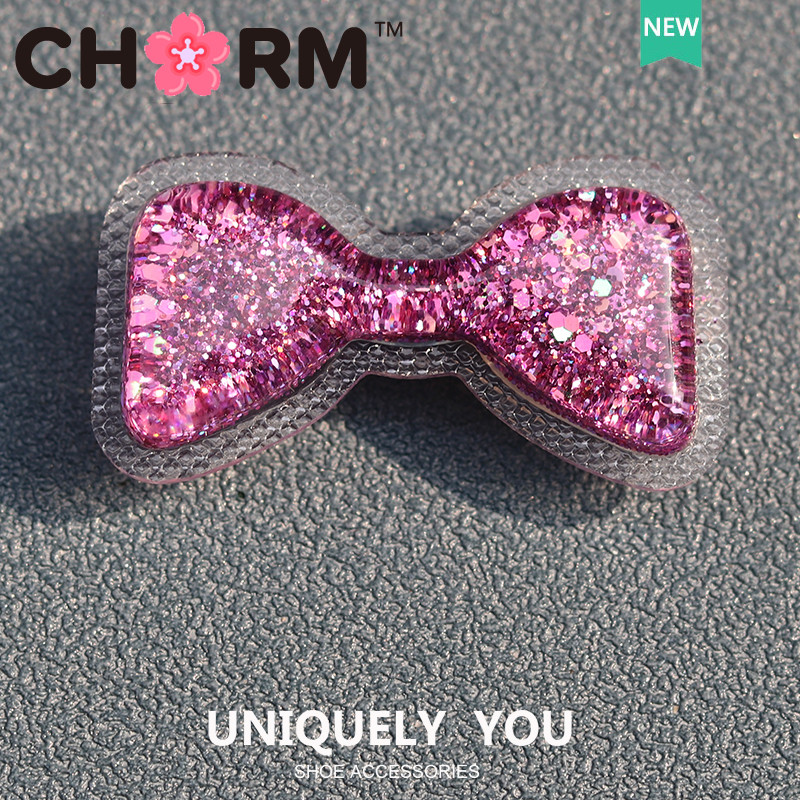 JIBBITZ Crocs charms ตัวติดรองเท้า Glitter หัวใจดาว ตัวติดรองเท้า Crocs