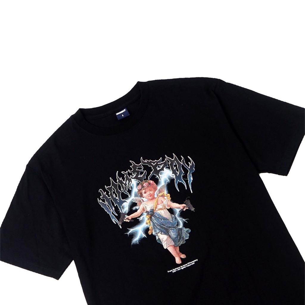 ผ้าฝ้ายแท้HOMEBOY.V HB.THUNDER เสื้อยืดโแอเวอร์ไซส์S-3XLSize S-5XL