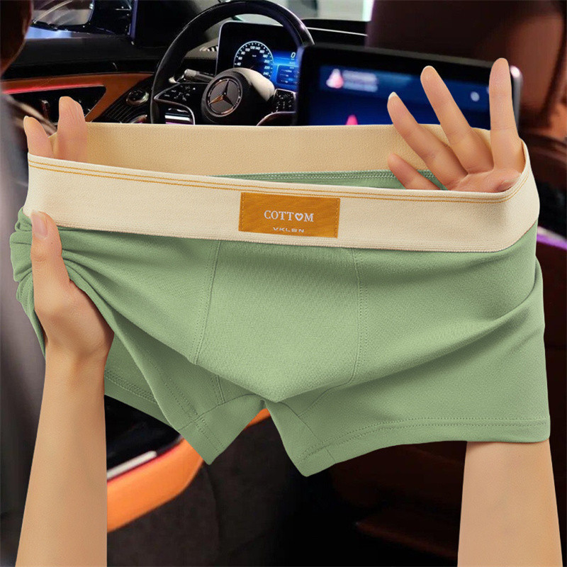 SUIKONE ซุยโคเนะ ฤดูร้อนผ้าฝ้ายแท้กางเกงบ็อกเซอร์ผู้ชายระบายอากาศบุคลิกภาพกีฬา