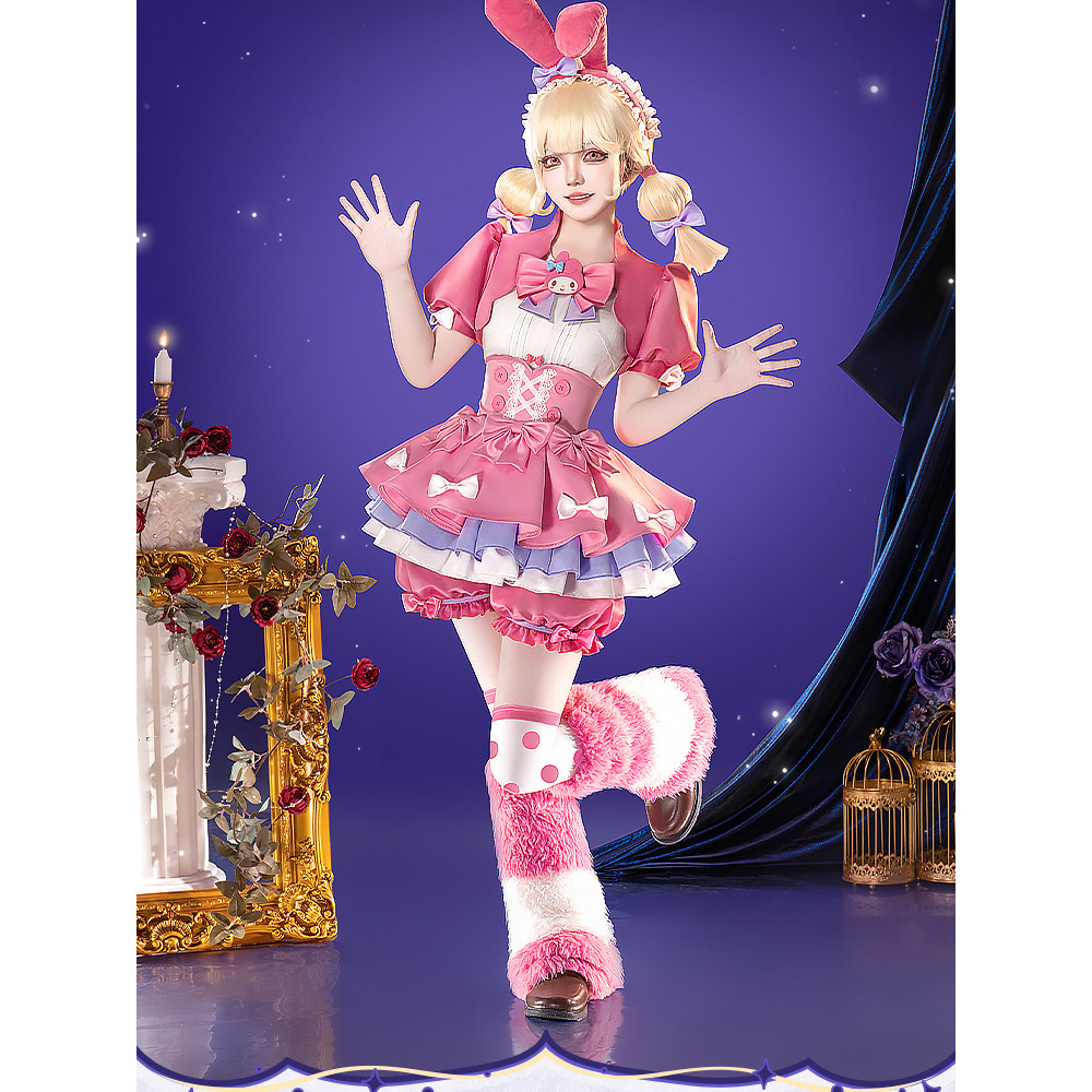 Mcao CRAZY Fifth Personality cos เครื่องแต่งกาย Mrs. Red Sanrio Linkage คอสเพลย์เชียร์ลีดเดอร์