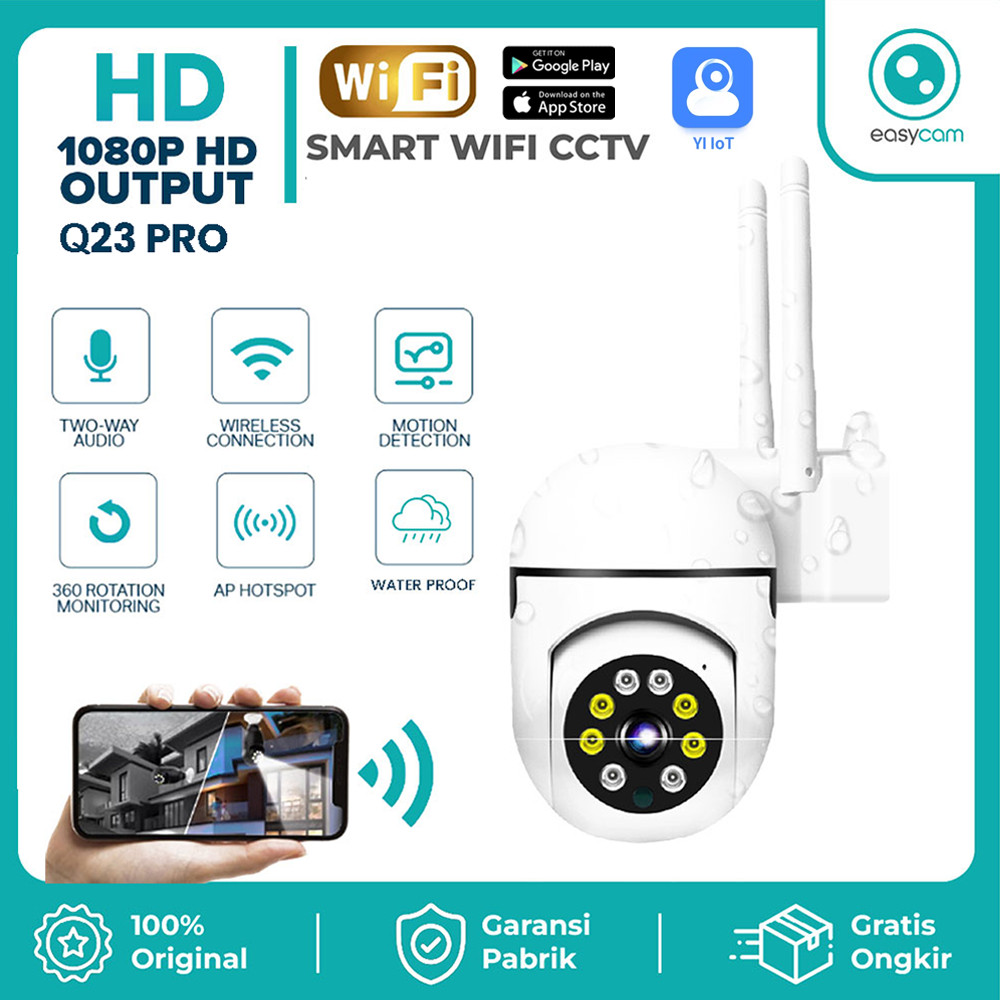 [ YiIot ] กล้องวงจรปิด Wifi Outdoor Q23 PRO HD PTZ กล้อง IP Cctv มุมกว้าง Yi Iot องศาการตรวจจับมนุษย