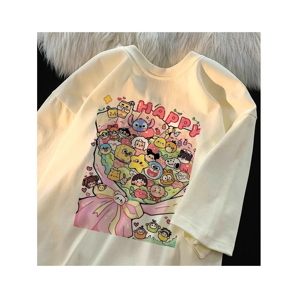 ส่งฟรี เสื้อยืดเด็กลายตุ๊กตาน่ารัก TZ04 เสื้อคอตตอลแท้ ผ้านิ่ม ใส่สบาย สีสันสดใส ใช้โค้ตได้ทุกวัน