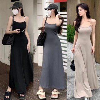 BIMI พร้อมส่งจากกทม เดรสแฟชั่นผู้หญิง ชุดเดรสเปิดไหล่สีดำเซ็…