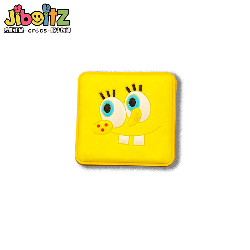 Hole รองเท้าอุปกรณ์เสริม jibbitz crocs อุปกรณ์เสริมรองเท้าดอกไม้ตกแต่งหัวเข็มขัด DIY SpongeBob SquarePants การ์ตูนรองเท้าหัวเข็มขัดเครื่องประดับ Texture รองเท้าดอกไม้