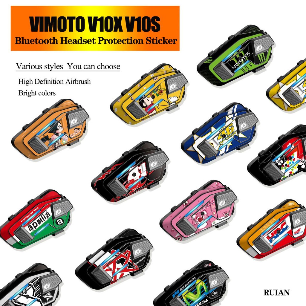 สําหรับสติกเกอร์ป้องกันหูฟัง VIMOTO V10X V10S, สติ๊กเกอร์ตกแต่งหูฟังบลูทูธ