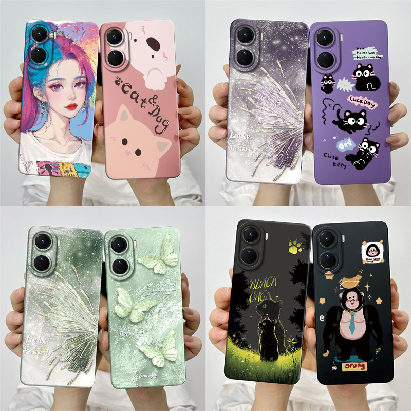 สําหรับvivo Y16 4G Y56 5Gเคสโทรศัพท์V2204 V2214 V2225ซิลิโคนอ่อนนุ่มหวานทาสีป้องกันปกหลังน่ารักการ์ตูนพิมพ์ปลอกเปลือกกันกระแทก