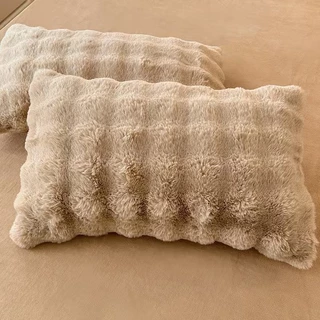 Ins Tutu Bubble Velvet ปลอกหมอน-Dirt-Resistant Breathable Warm ปลอกหมอนหรูหรากํามะหยี่นมปลอกหมอนคู่แพ็ค
