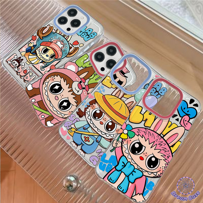 โปร่งใสแฟชั่นการ์ตูนน่ารัก Labubu คู่รักนุ่ม เคส Samsung A05s A05 A14 A15 A06 A52 A03s A32 A35 A50 A13 A51 A30 A55 A03