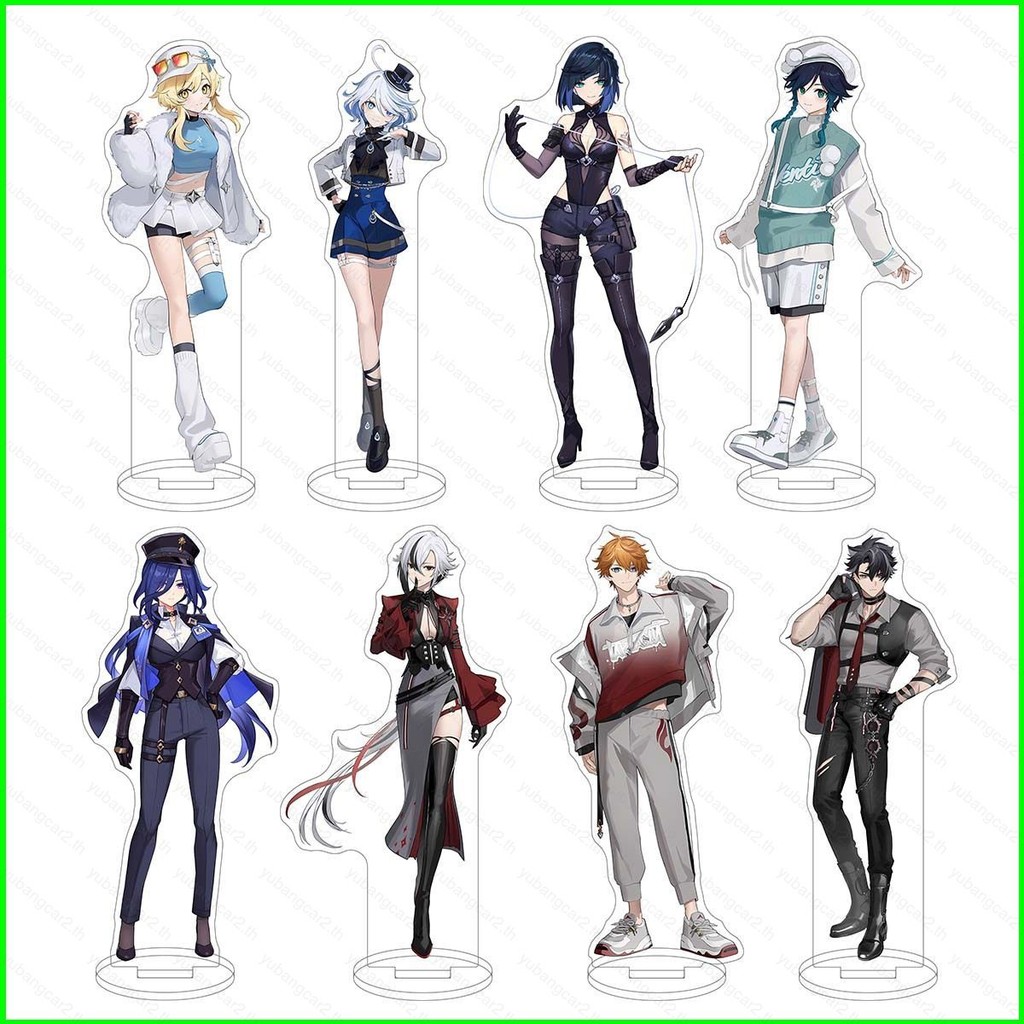 Yb2 Genshin Impact Chiori Furina Venti Zhongli Kamisato Ayato Alhaitham Yae Miko Sign UP อะนิเมะของเล่นขาตั้งแผ่นผู้ถือ
