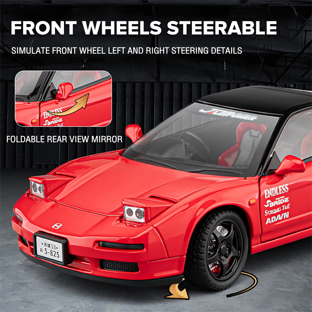 Klt 1:22 Honda NSX Supercar โมเดลรถเหล็กรถโลหะผสมของเล่นของขวัญสําหรับเด็กเด็กผู้หญิง