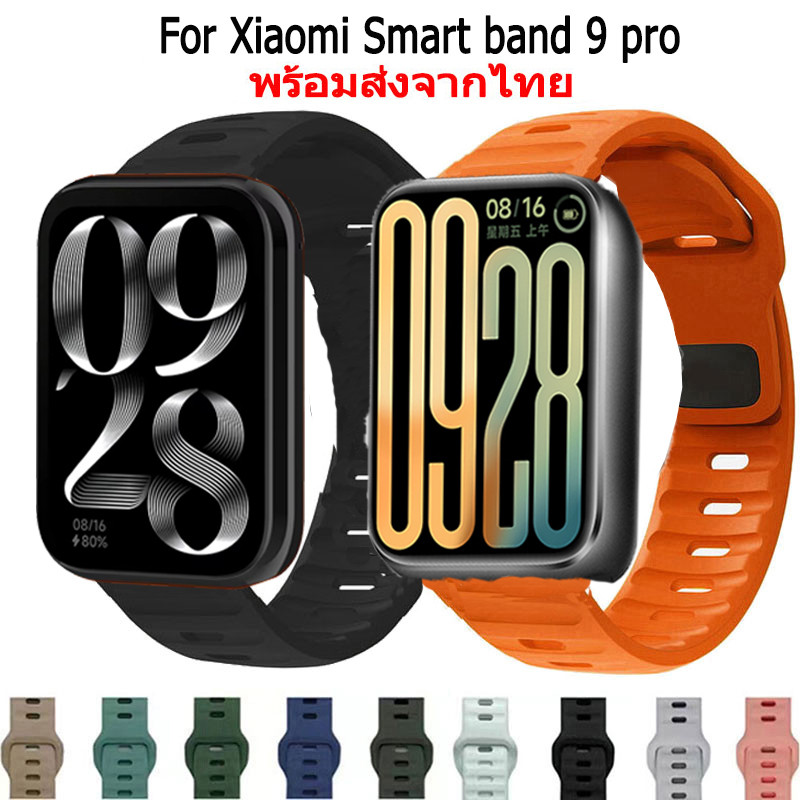 สาย smart watch Xiaomi Smart band 9 pro สายนาฬิกาข้อมือยางซิลิโคน สําหรับ Xiaomi band 9pro Smart Watch สมาร์ทวอทช์