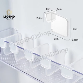 10 PCS ที่กั้นตู้เย็น อุปกรณ์แบ่งช่องเก็บของในตู้เย็น จัดระเบียบตู้เย็น แบ่งช่องในตู้เย็น ปรับได้ วัสดุ PP
