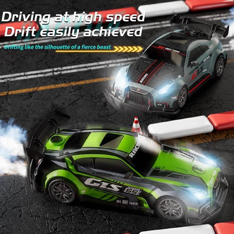 1/16 4WD RC สเปรย์ Drift Racing GT รถรีโมทคอนโทรลรถสปอร์ตความเร็วสูงเพลง LED Light สําหรับของเล่นเด็กคริสต์มาสของขวัญ thumbnail 8