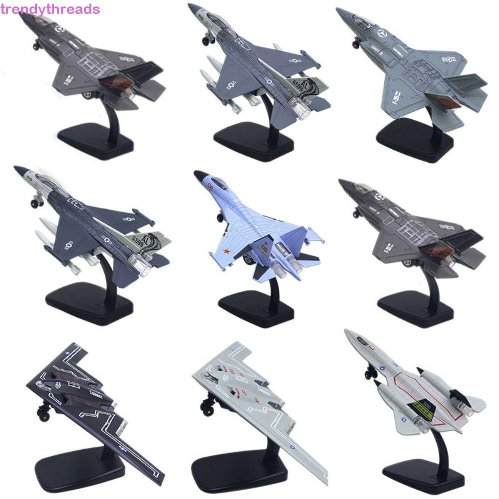 Trendythreads ของเล่นเครื่องบินรบ, Pullback & Go F16 F22 F35 Aviao Plane Model, เค้ก Topper พร้อมแสงเสียงคอลเลกชันจําลอง Jet Plane ของเล่นเด็กของเล่น