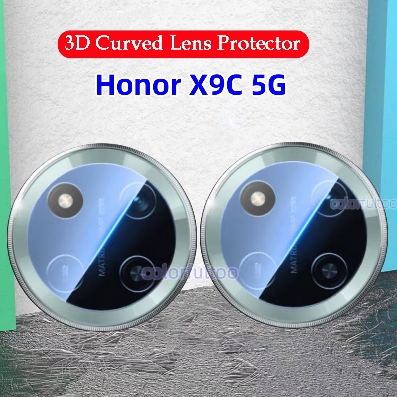 ฟิล์มกันรอยเลนส์กล้องโค้ง 3D สําหรับ Honor X9C/X9d/X9b/X9/X6C/X7D (4G/5G) คลุมทั้งเลนส์กล้องหน้า