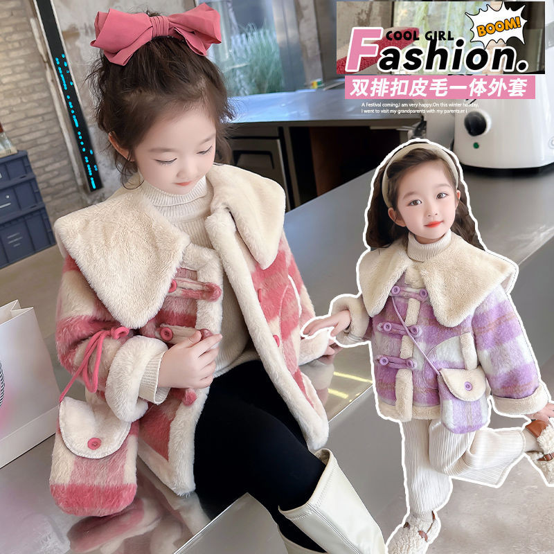 ฤดูหนาวใหม่ - เสื้อสก๊อตเด็กเกาหลี เสื้อโค้ทอุ่นหนา