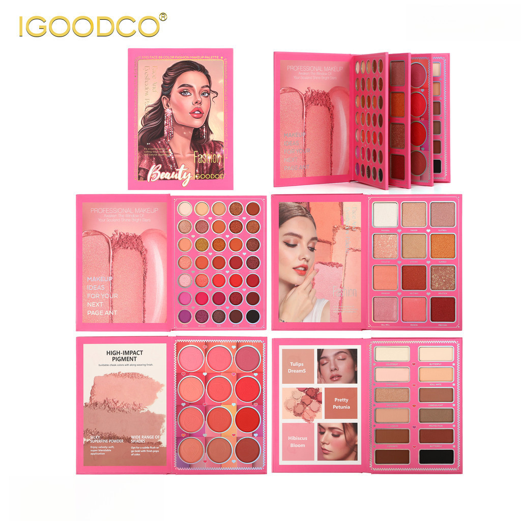 IGOODCO 71 สี 4 หน้าสไตล์หนังสืออายแชโดว์ ไฮไลต์แต่งหน้ามัลติฟังก์ชั่น
