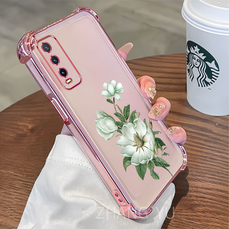 เคส VIVO Y20 Y20i Y20S Y20A Y12S Y12A Y20T V2026 V2027 V2029 V2032 V2043 เคสโทรศัพท์ 2025 ใหม่ซิลิโคนสี่มุมป้องกัน MLH