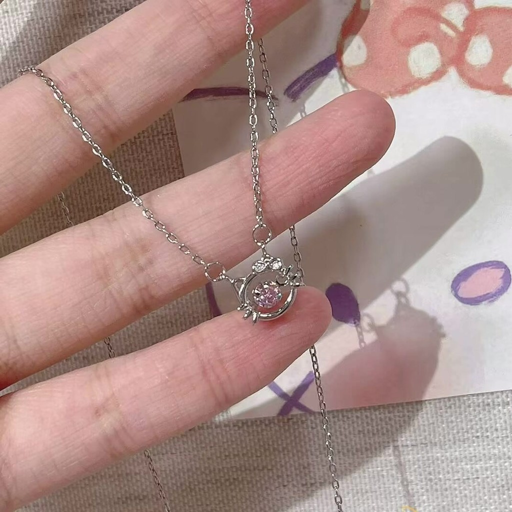 สร้อยคอจี้แมว เครื่องประดับแฟชั่น ของขวัญวาเลนไทน์  พร้อมส่ง
