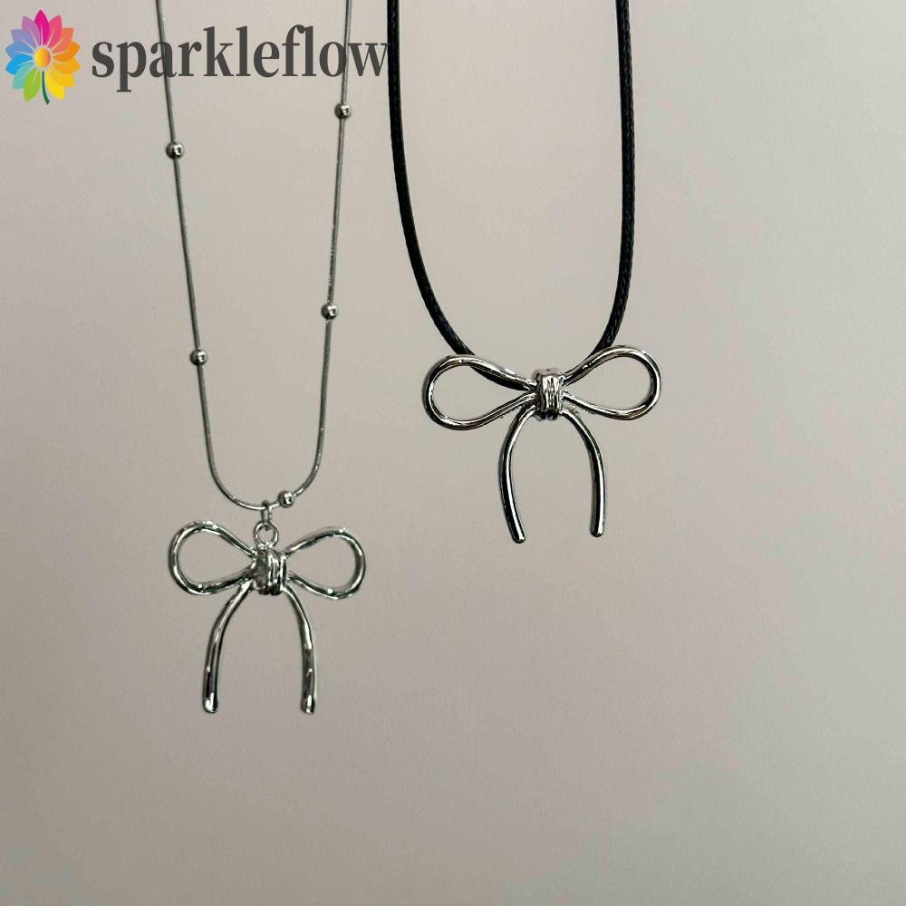 Sparkleflow สร้อยคอกุทัณฑ์, โลหะผสมคลาสสิกโซ่งู Choker, เงินอินเทรนด์หรูหราแฟชั่น Bowk Clavicle Chain Party