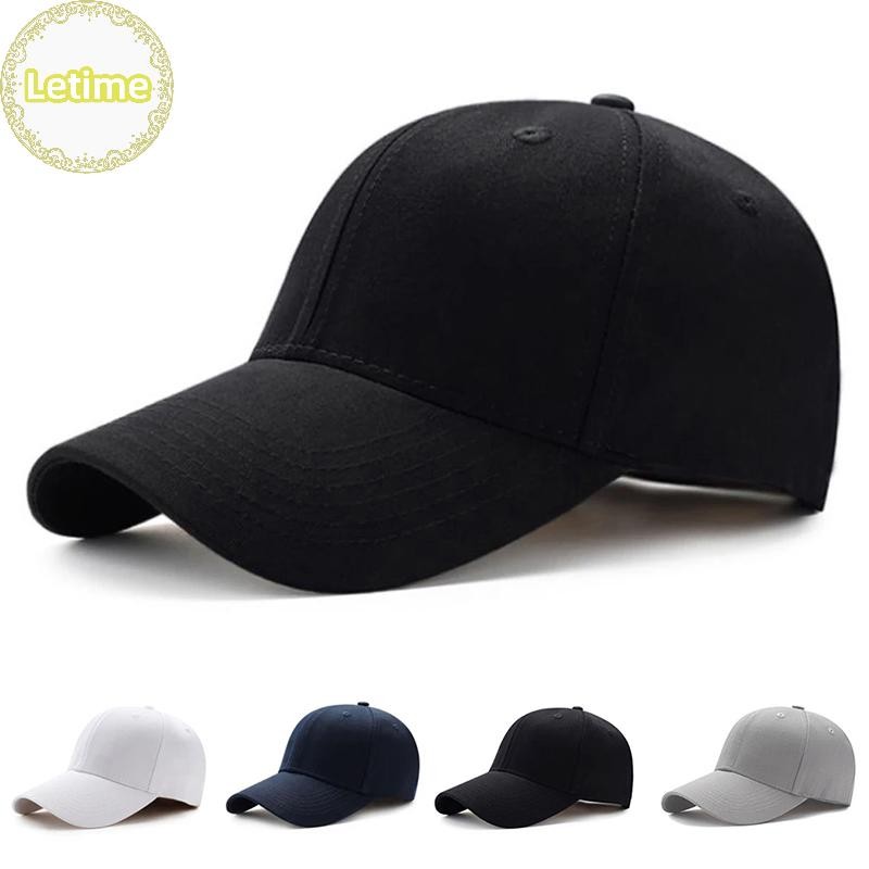 Letime Unisex หมวกธรรมดาโค้ง Sun Visor หมวกกลางแจ้งกันฝุ่นเบสบอลหมวกสีทึบแฟชั่นปรับหมวกพักผ่อนผู้ชายผู้หญิง TH