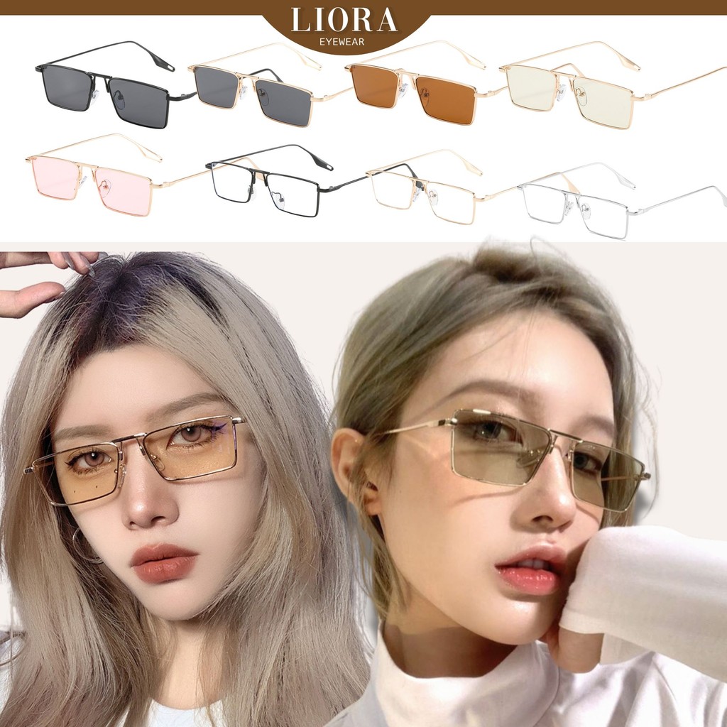 LIORA รุ่น [ J10 ] พร้อมส่งแว่นตาเลนส์สี มี 7 สี เลนส์แฟชั่น ทรงสวยสไตล์วินเทจ