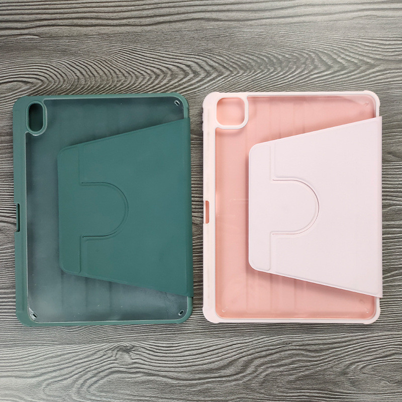 พร้อมช่องเสียบปากกาสําหรับ Lenovo Xiaoxin Pad Pro 12.7 2025 Pro12.7 Pad 11 2024 Tab P12 M11 K11 B11 11 นิ้ว 360 หมุนอะคริลิค Clear Back Stand Cover