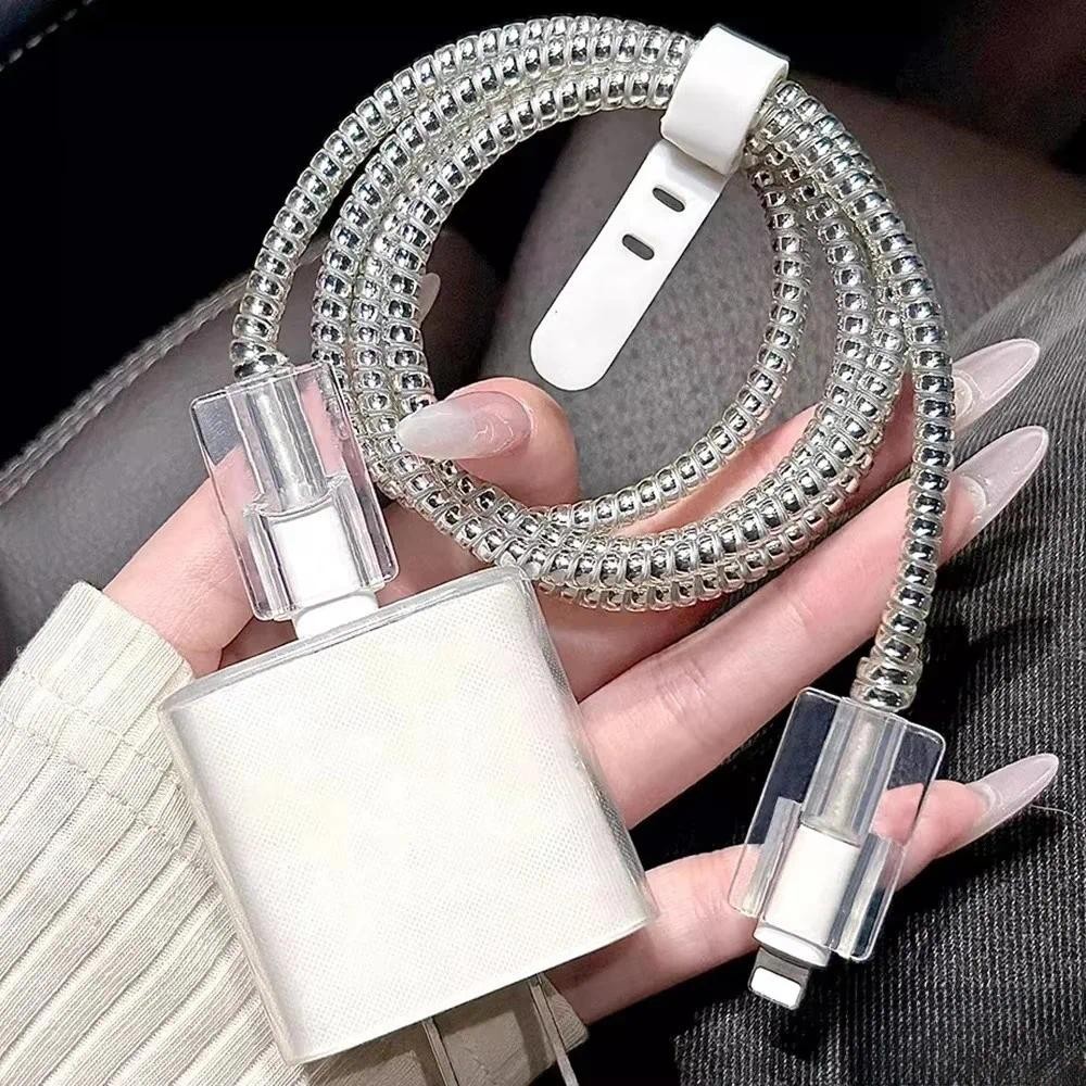 ใหม่ เคสป้องกันสายชาร์จ USB สําหรับ iPhone 17 16 15 Pro Max 14 13 12 Pro Max 18 20W