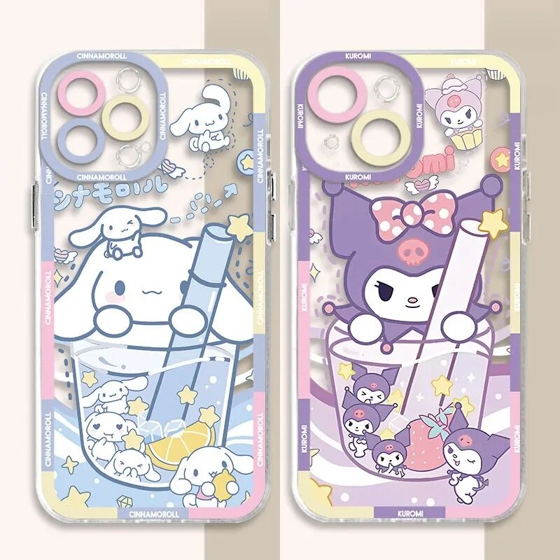 SAMSUNG สําหรับsamsung Galaxy A55 A15 A14 A35 A34 A23 A52 A53 A54 5G A05 A05S A32 เคสโทรศัพท์น่ารักS Sanrio Kuromi Cinnamoroll Hello KittyรูปแบบTPUการ์ตูนกันกระแทก