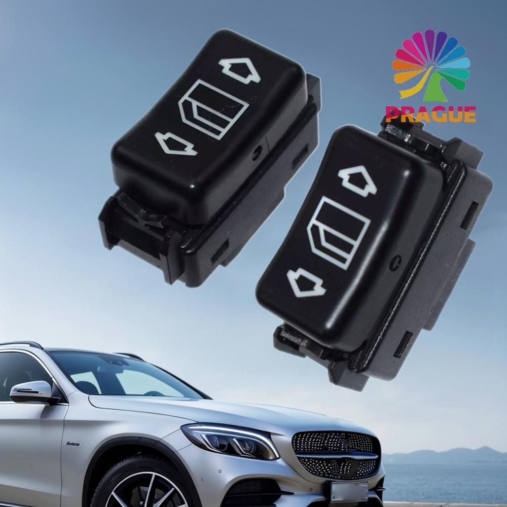 ปุ่มสวิตช์กระจก Master Power 2 ชิ้นเข้ากันได้กับ Mercedes W124 W126 W201 [prague.th]