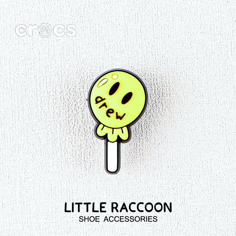 Crocs Jibbitz Drewhouse หัวเข็มขัดรองเท้าการ์ตูนรูสายรุ้งอุปกรณ์เสริมรองเท้า charm crocs หมีเกาหลีดอกไม้รองเท้า