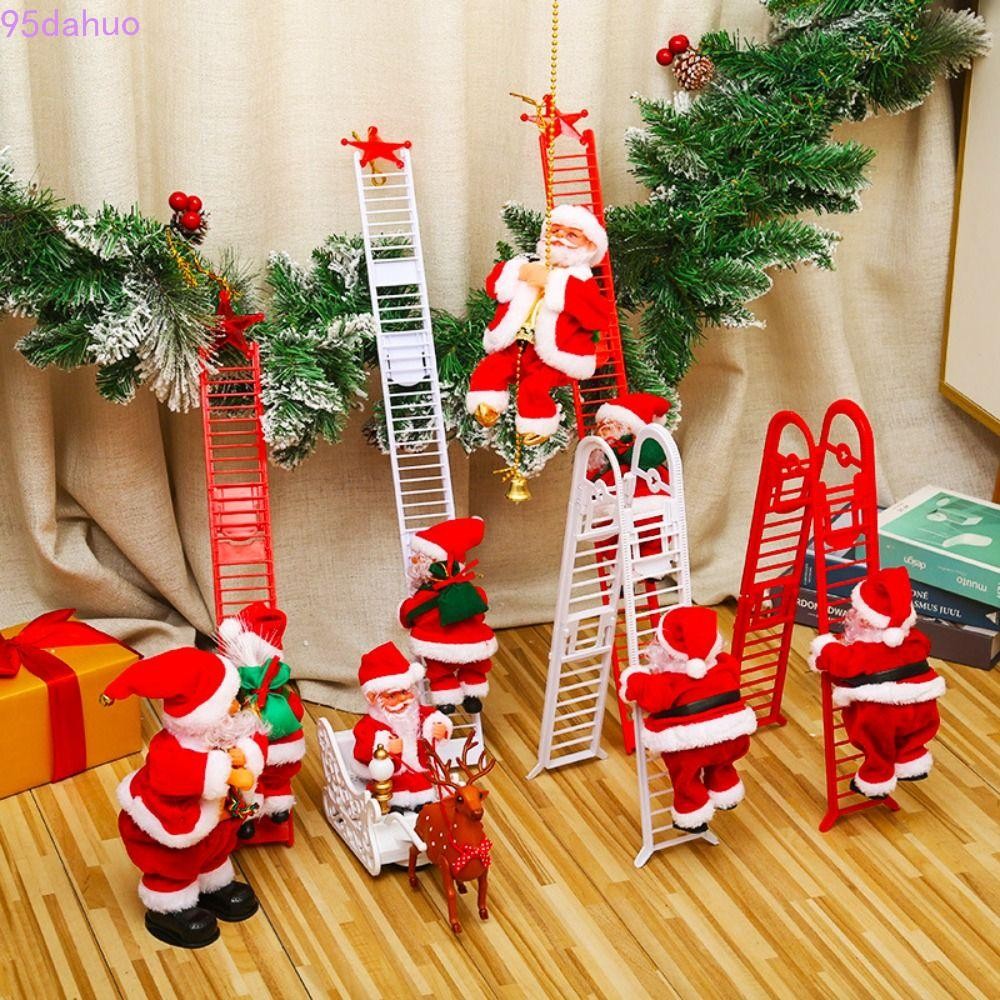 Dahuo ซานตาคลอสไฟฟ้า, เชือกปีนเขาบันได Twerk Santa Claus, Santa Doll จี้ร่มชูชีพ Dance Tree Twerk บันไดปีนเขา Santa Claus ChristmasTree เครื่องประดับ