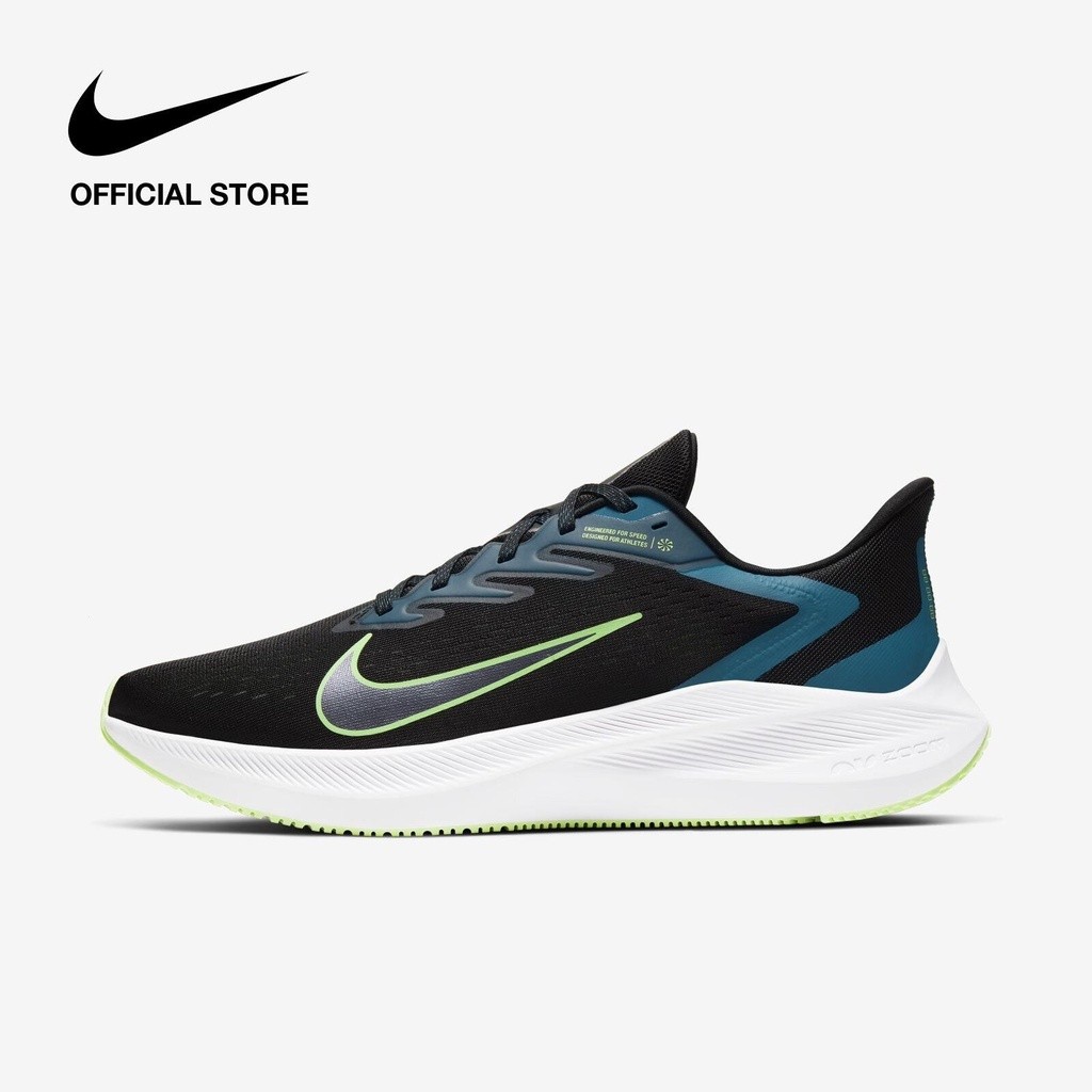 ของแท้✨Nike Air ZOOM WINFLO 7รองเท้าผ้าใบสีดำนุ่มทนทาน