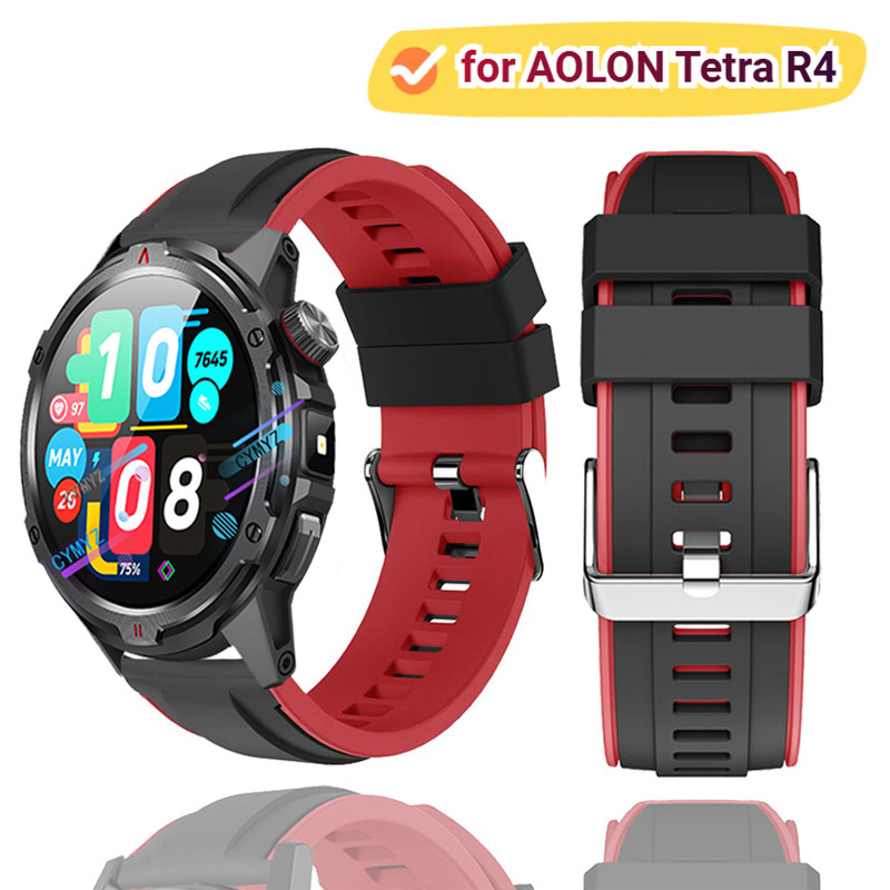สําหรับ AOLON Tetra R4 สายรัดซิลิโคนสําหรับ AOLON Tetra R4 สายนาฬิกาอัจฉริยะสายรัดข้อมือกีฬา