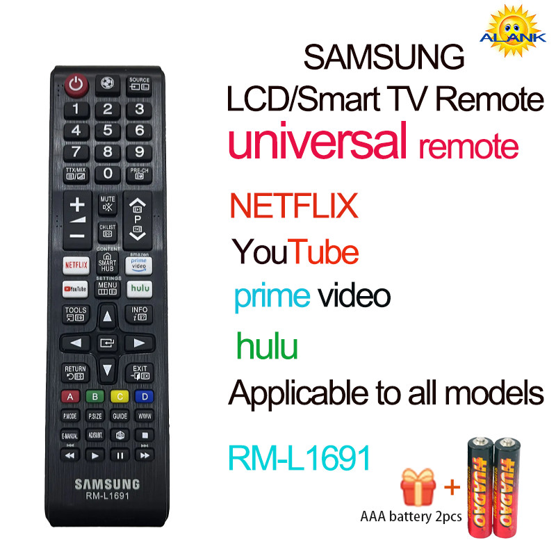 [ALANK] รุ่นทั่วไป Universal Remote รีโมททีวี SAMSUNG SMART LCD TV RM-L1691 (ของขวัญ AAAแบตเตอรี่)