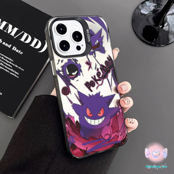 เคสแข็งคุณภาพ โปเกมอนgengar for IPhone 13 12 7Plus 14 15 11 16 Pro Max 8Plus XR XSMax SE เคสไอโฟน11 เคสไอโฟน13