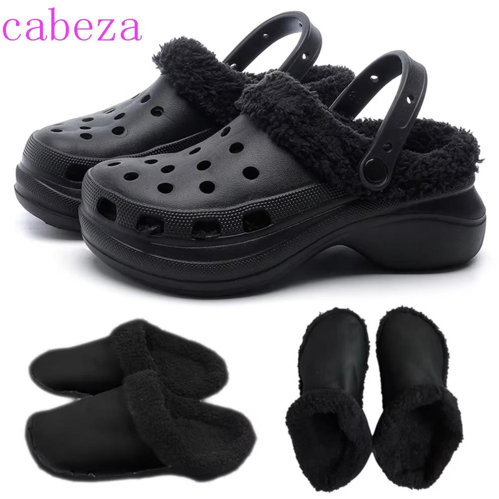 Cabeza Hole รองเท้า Liners, Plush Keep Warm ฤดูหนาว Warm Plush Insoles, Snow Boot Insole นุ่มเปลี่ยนหนา Clogs Liner รองเท้าแตะตกแต่ง