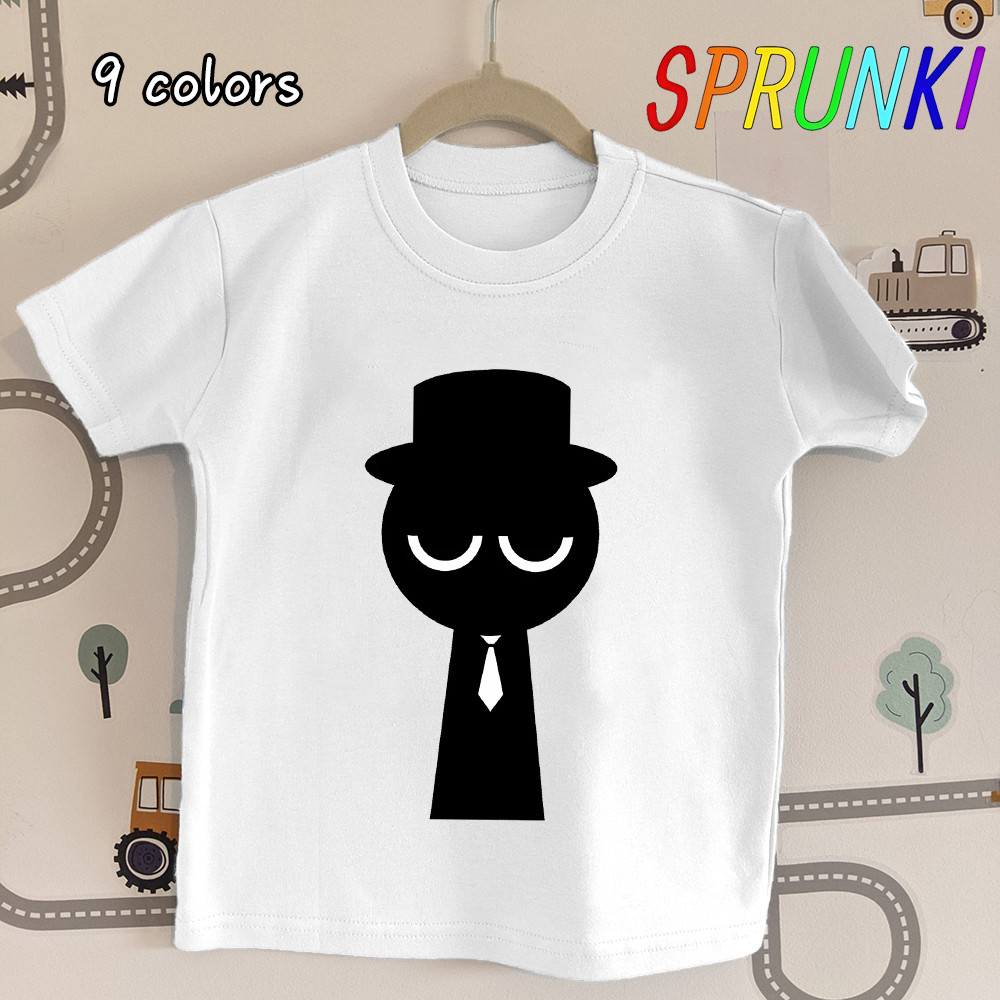 Incredibox Sprunki การ์ตูนเด็กรอบคอเสื้อยืดชายหญิงแขนสั้นด้านบนเด็กน่ารัก T เสื้อ