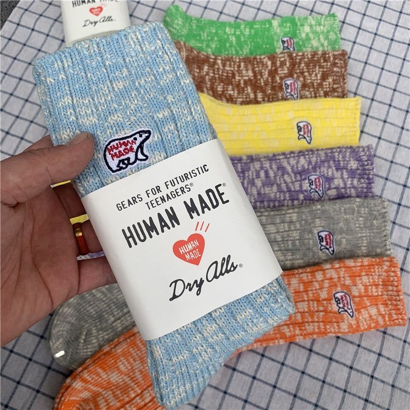 Human MADE ถุงเท้าสําหรับเย็บปักถักร้อยหมีขั้วโลกชายและหญิง