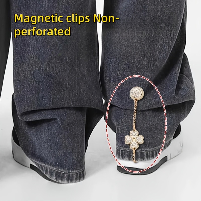 ตัวยึดขอบกางเกงแม่เหล็ก ตัวยึดขอบกางเกงยีนส์ ป้องกันการลื่นไถล ตัวล็อคขอบปรับได้ ซักได้ ไม่ลื่น - รูปที่ 6