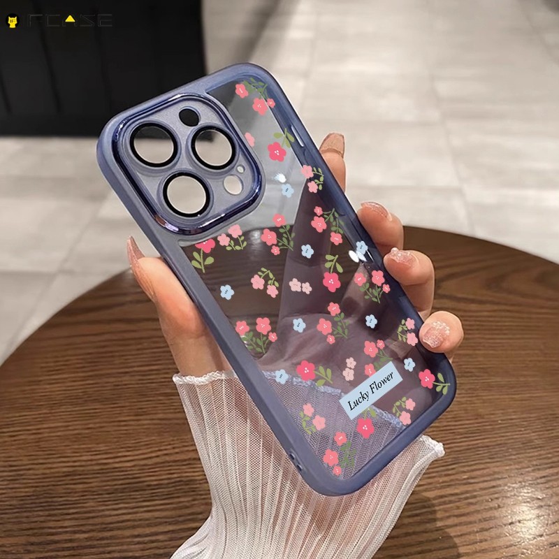 พร้อมฟิล์มเลนส์สําหรับ Huawei Pura 70 P60 P50 P40 P30 P20 Pro Plus Ultra Lite เคสโทรศัพท์ดอกไม้สีชมพูดอกไม้น่ารักโปร่งใสฤดูร้อนกันกระแทกปลอกอ่อนกรณีฝาหลัง - รูปที่ 2