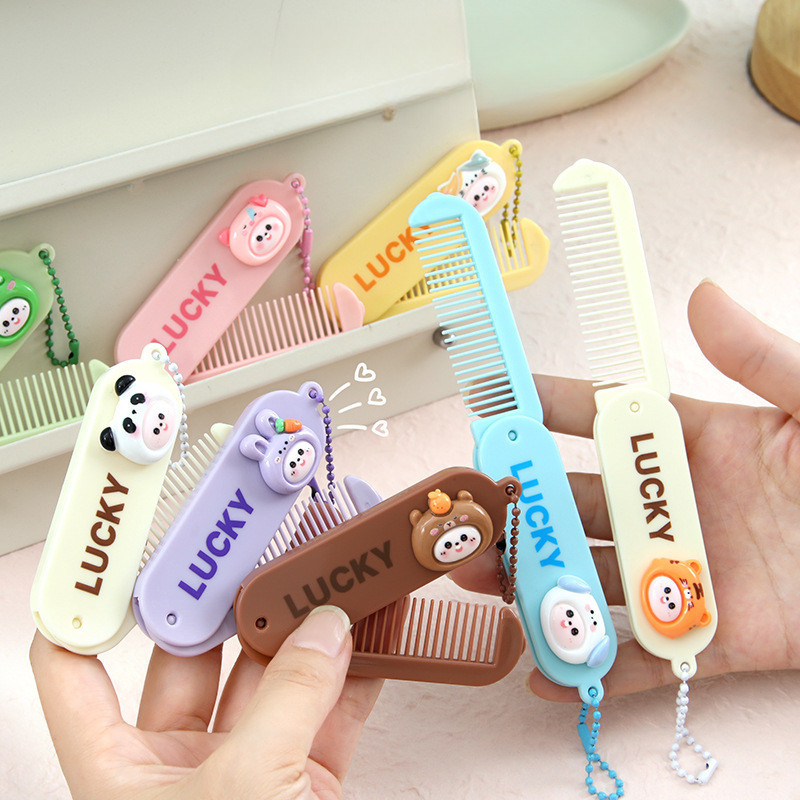 หวีจิ๋ว สีสันสดใส น่ารัก พับเก็บได้ - รูปที่ 4