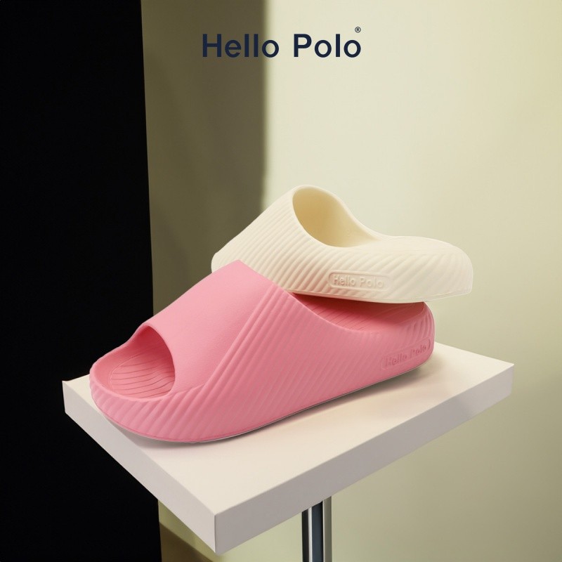 Hello Polo รุ่น HP8014 ลายอุ้งเท้าแมว รองเท้าแตะผู้ชาย ผู้หญิง พื้นหนา หนา 4cm รองเท้ายางeva รองเท้านุ่ม