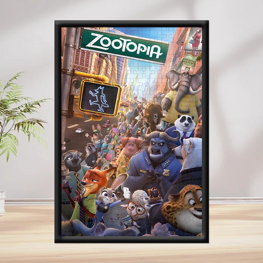 🚀พร้อมส่ง🚀【Zootopia】 Jigsaw Puzzle ไม้ 300-1000 ชิ้น พัฒนาสมอง ของขวัญวันเกิด