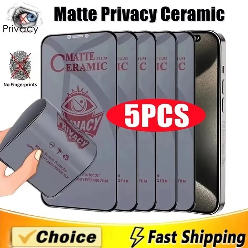 1-3PCS Matte Anti Spy ฟิล์มเซรามิคสําหรับ Huawei Y7A Y9A Y6P Y6 Y6S Y9S Pro Prime Y7P Y8P Y9 Y7 2020