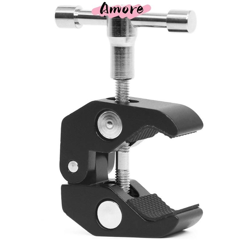 Amore Super Clamp พร้อมเกลียว 1 4 และ 3 8 สําหรับขาตั้งไฟกล้องร่มขาตั้งกล้อง