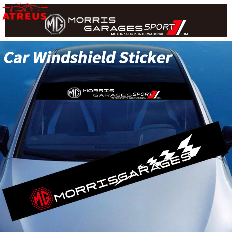 MG สติ๊กเกอร์ ติดรถ สติ๊กเกอร์บังแดด สติกเกอร์รูปลอก กันน้ํา สําหรับติดตกแต่งกระจกหน้ารถยนต์ บังแดดร