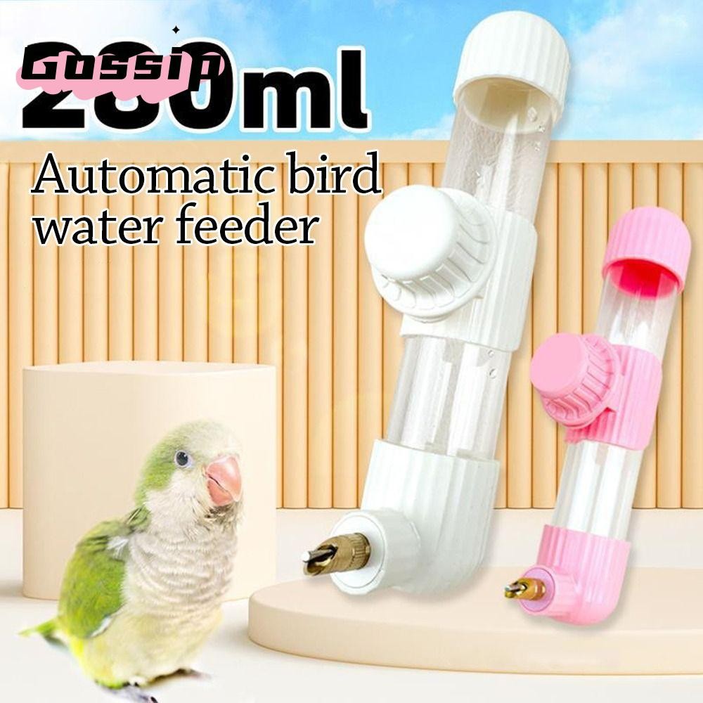 GOSSIP Water Feeder Dispenser, อัตโนมัติ 220/280ml Bird Drinker, กรงนกอุปกรณ์เสริมเครื่องมือให้อาหารขวดน้ํานกแก้ว