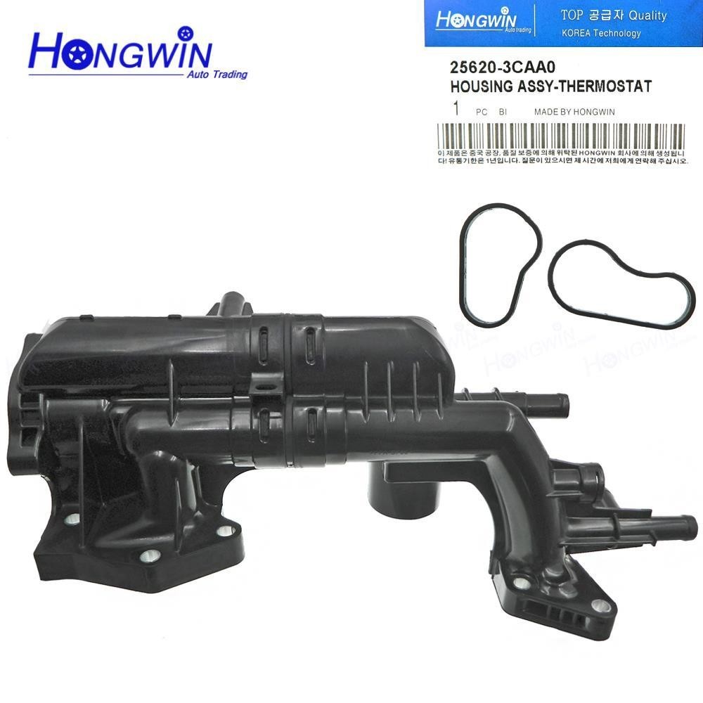 เหมาะสําหรับเปลือกเทอร์โมสตัทเครื่องยนต์รถยนต์ Hyundai Kia 256203CAA0 25620-3CAA0