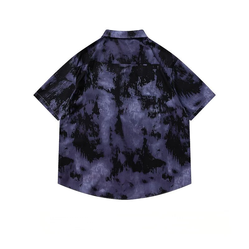 เสื้อแขนสั้นผู้หญิง ลายไล่ระดับสี ลายดอกไม้ ทรงหลวม thumbnail 3